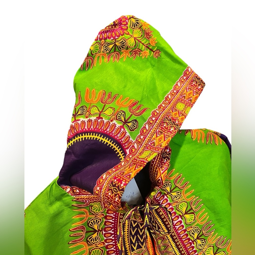 NWOT traditional African Dashiki Hoodie Jacket - Picture 2 of 9